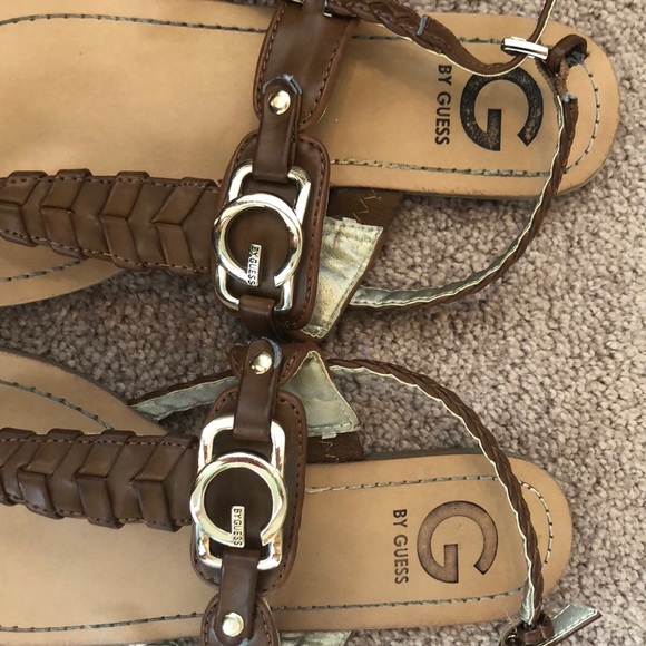 G by Guess Brown with Gold Sandals - Picture 4 of 4